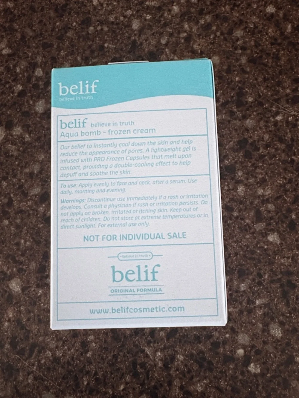belif Aqua Bomb Frozen Cream – Cooling Moisturizer
